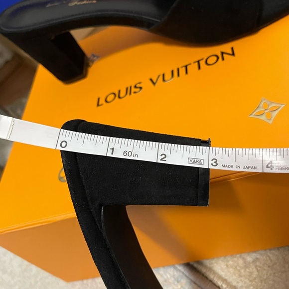 EUC Women’s Size 9 DbDk Fashion Suede Slide Sandals In Black 3” Heels - Picture 10 of 11